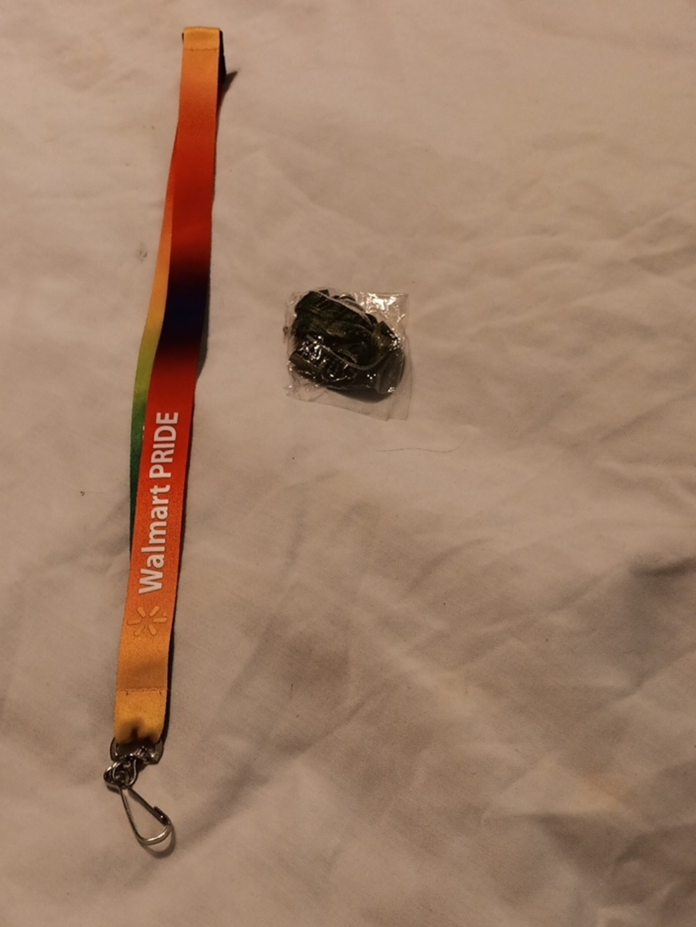 Orange Gradient Lanyard with Metal Clip Walmart Pride